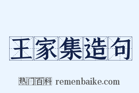 王家集造句是什么意思的图片